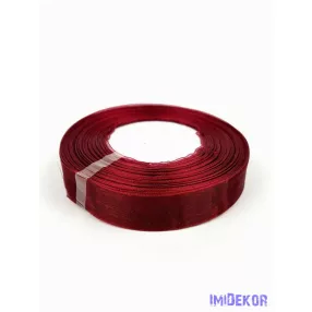 Organza szalag szegett 20mm x 45,72m - Bordó