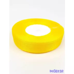 Organza szalag szegett 20mm x 45,72m - Sárga