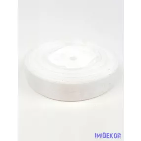 Organza szalag szegett 20mm x 45,72m - Fehér