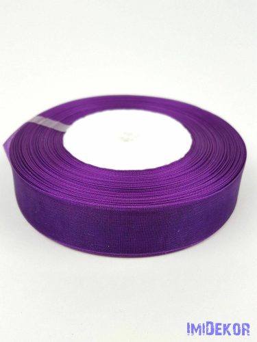 Organza szalag szegett 20mm x 45,72m - Lila