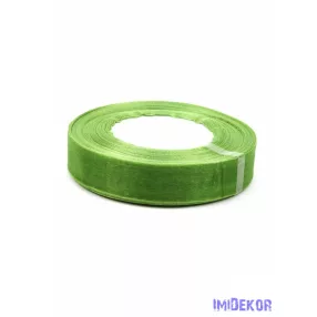 Organza szalag szegett 20mm x 45,72m - Sötét Zöld