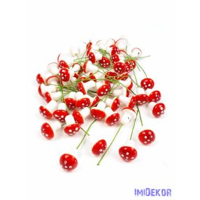 Műgomba mini 1,5cm 60db/csomag - Piros