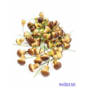 Műgomba mini 1,5cm 60db/csomag - Barna