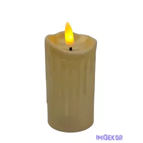 LED gyertya kanócos 9 cm magas melegfényű