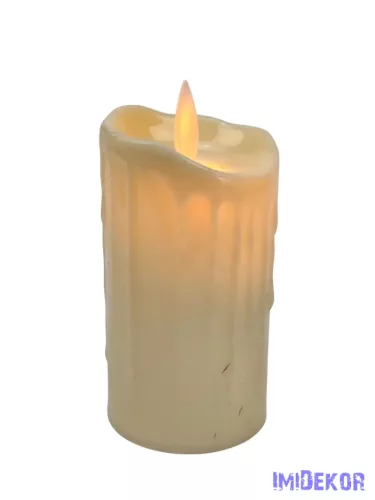LED gyertya mozgó lángú 9 cm melegfényű