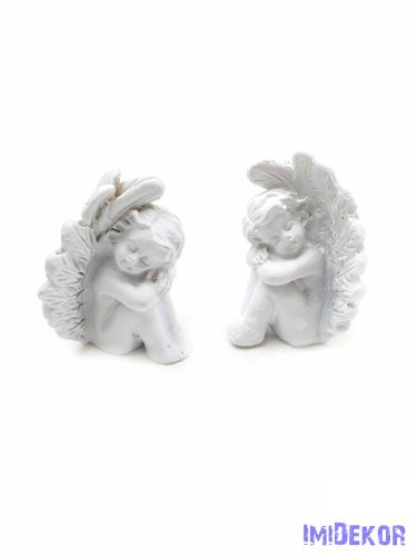 Szárnyas ülő angyalka figura 4x3cm