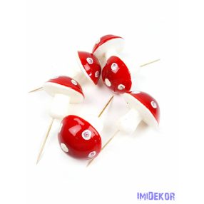 Műgomba nagy 7cm 5db/csomag - Piros