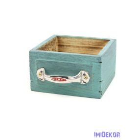 Fiók fa láda kisebb - Menta