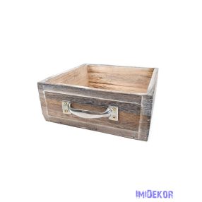 Fiók fa láda nagyobb - Koptatott Fehér