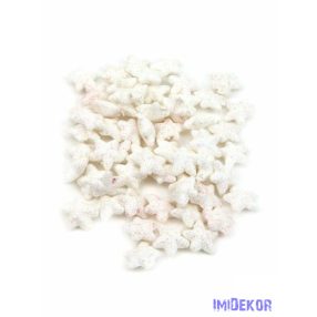  Glitteres csillag díszítő 2,5cm kb 60db/cs - Fehér-Rózsaszín árnyalattal