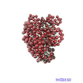 Drótos bogyó 1 cm - Bordó