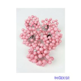 Drótos bogyó 1 cm - Rózsaszín