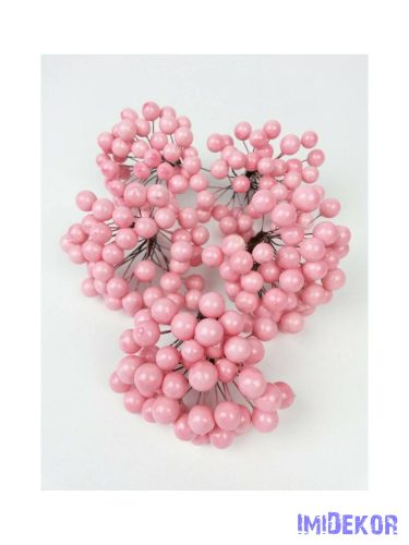 Drótos bogyó 1 cm - Rózsaszín
