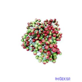 Drótos bogyó 1 cm - Zöldes Mix