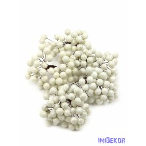 Drótos bogyó 1 cm - Fehér