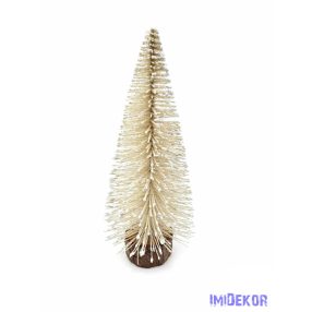 Talpas fenyő 15 cm csillámos - Krém