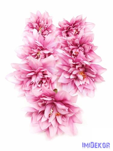 Dália selyemvirág fej 10 cm - Rózsaszín