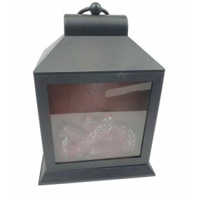 LED hátfalas lámpás "kandalló" 21 cm - Tégla