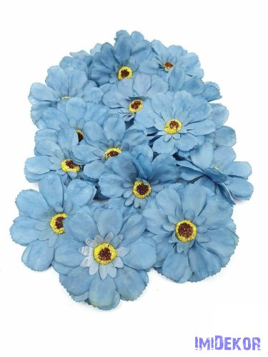 Gerbera selyemvirág fej 7,5 cm - Kék