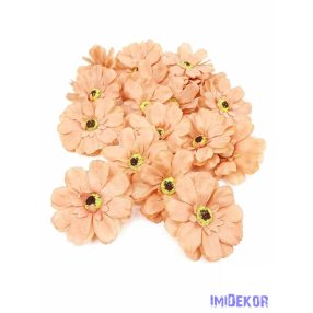 Gerbera selyemvirág fej 7,5 cm - Világos Barna