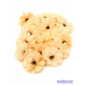 Gerbera selyemvirág fej 7,5 cm - Barack