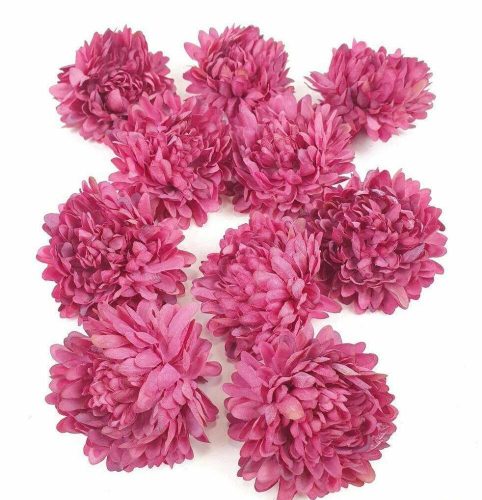 Krizantém selyemvirág fej 6-7 cm - Pink