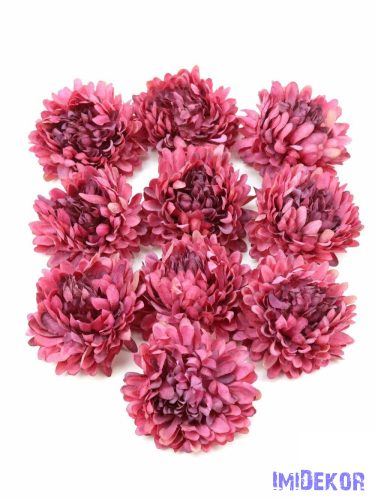 Krizantém selyemvirág fej 6-7 cm - Antik Pink