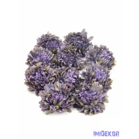 Krizantém selyemvirág fej 6-7 cm - Antik Lila