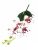 Orchidea gumis Phalaenopsis 4 fejes 2 leveles művirág 37 cm - Fehér Pöttyös