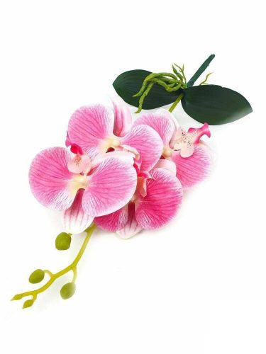 Orchidea gumis Phalaenopsis 4 fejes 2 leveles művirág 37 cm - Rózsaszín