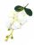Orchidea gumis Phalaenopsis 4 fejes 2 leveles művirág 37 cm - Fehér