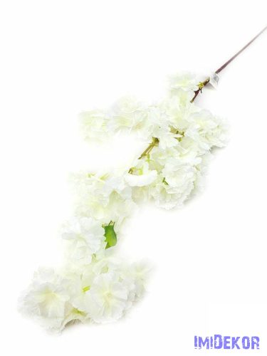 Virágos ág 100 cm - Fehér