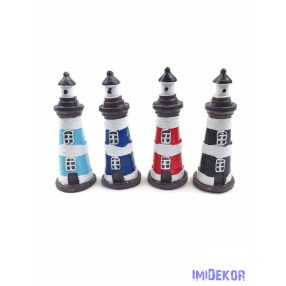 Színes csíkos világítótorony 9x3x3cm