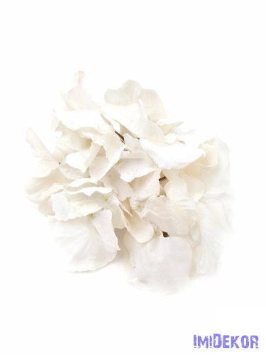 Hortenzia selyemvirág fej 15cm - Tört fehér