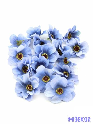 Margaréta selyemvirág fej D6,5cm - Közép Kék