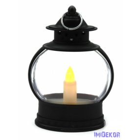 LED lámpás kerekded 12,5cm - Fekete