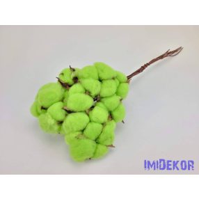 Drótos szárú gyapot 10db 5-6 cm fej - Világos Zöld