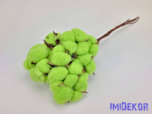 Drótos szárú gyapot 10db 5-6 cm fej - Világos Zöld