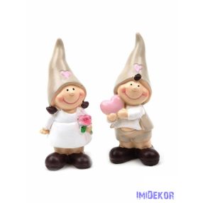 Szíves sapkás gyerkőc figura 13,5cm