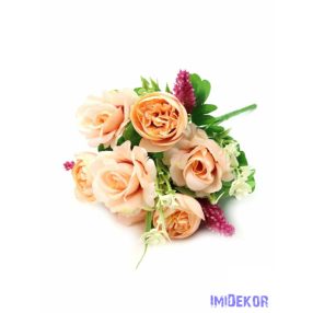 Rózsa ranunculus vegyes selyem csokor 32 cm - Barack