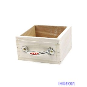 Fiók fa láda kisebb - Fehér