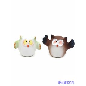 Nyitott szárnyú bagoly figura