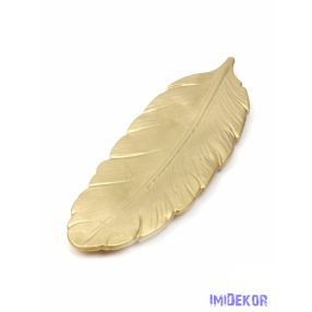 Dekor levélmintás tál 39x13cm - Arany