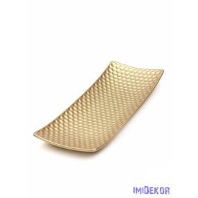 Dekor levélmintás tál 34x12,5cm - Pezsgő