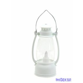 LED akasztós olajlámpás kicsi 9,5cm - Fehér