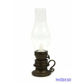 LED olajlámpás 18,5cm - Bronz