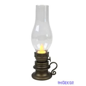 LED olajlámpás 18,5cm - Bronz