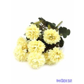 Antik krizantém csokor 9 fejes 38cm - Törtfehér