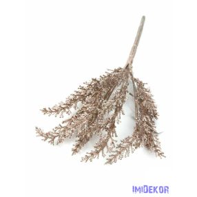 Metál apróbogyós díszítő csokor 33cm - Rosegold