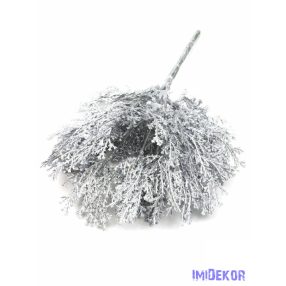 Metál ágasbogas díszítő csokor 33cm - Ezüst